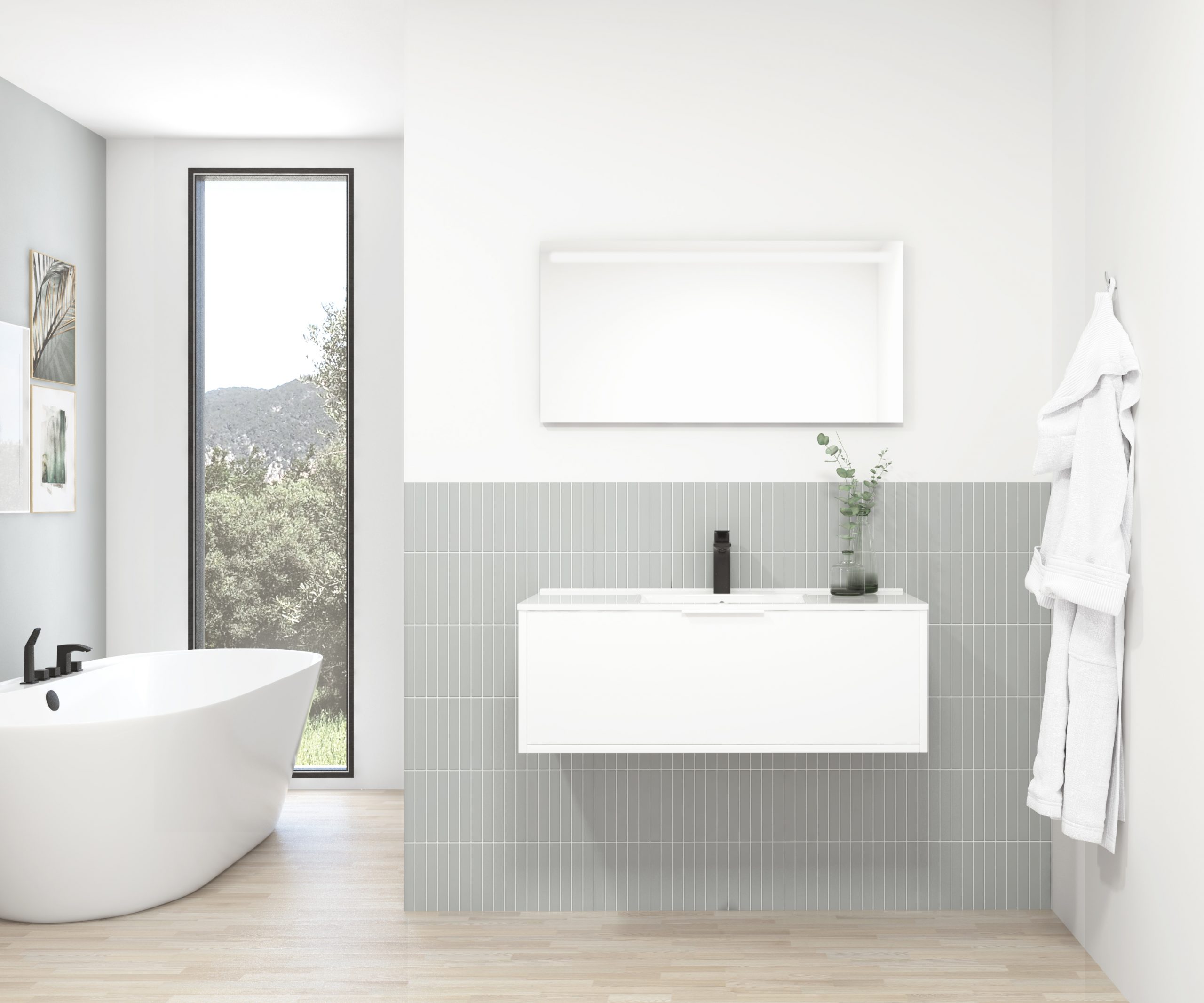 Pack STELLO + vasque + miroir LED