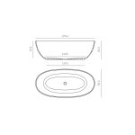 Baignoire blanche 170×82