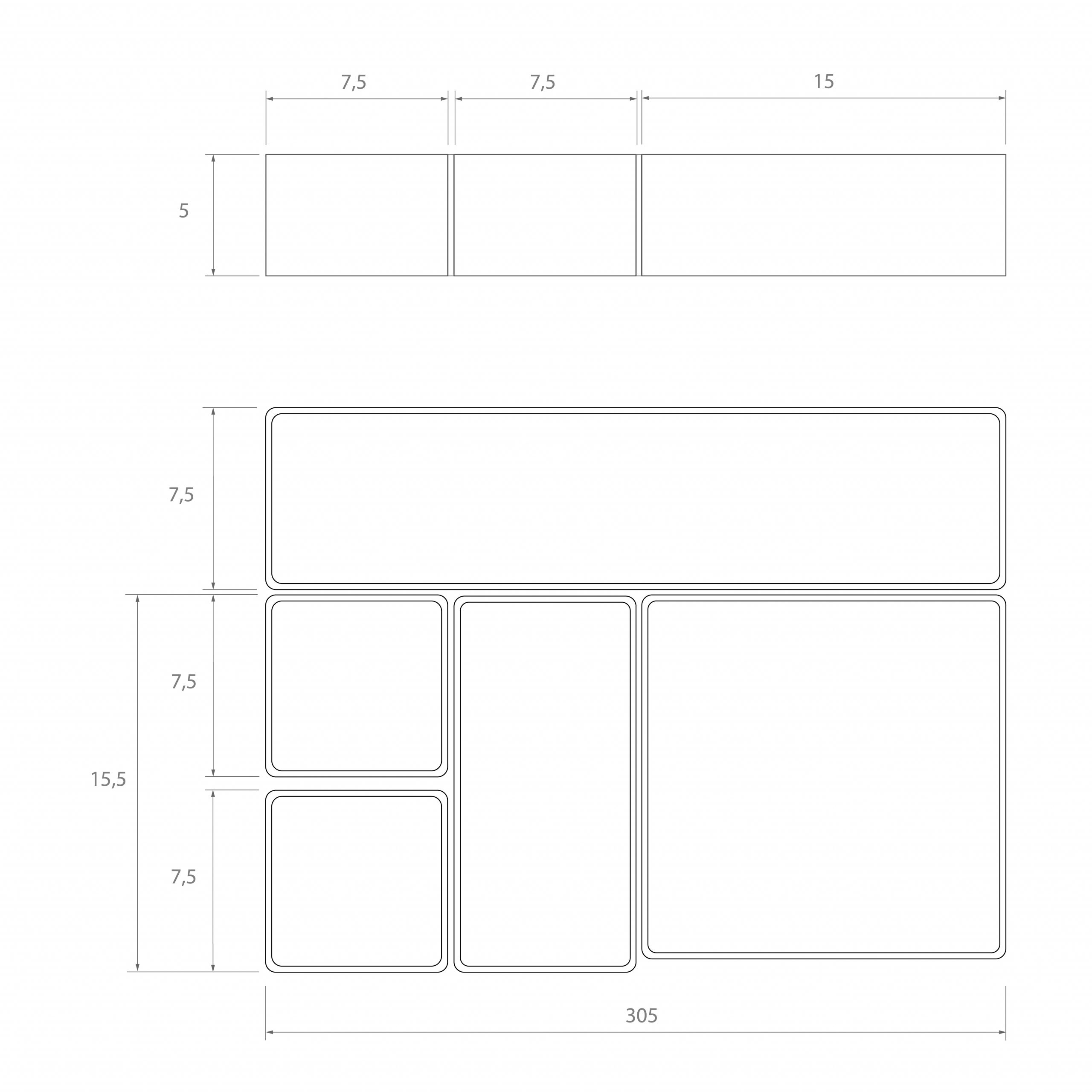 Ensemble de plateaux de rangement