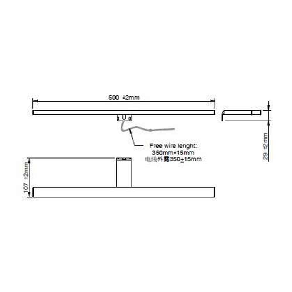 Applique murale LED noire Dafne