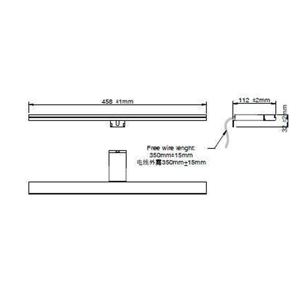 Applique murale LED noire Nereida