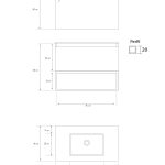 Pack Adour avec lavabo et miroir LED