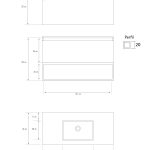 Pack Adour avec lavabo et miroir LED
