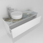Pack Amiens con lavabo sobreencimera redondo y espejo led