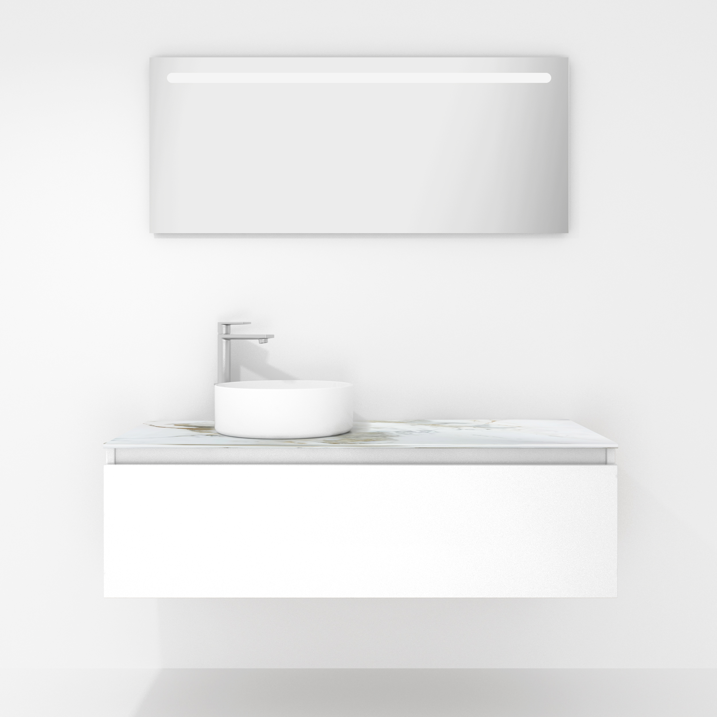 Pack Amiens avec vases ronds et miroirs LED