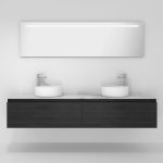 Pack Amiens con doble lavabo sobreencimera redondo y espejo led