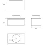 Pack Bordeaux avec lavabo et miroir LED