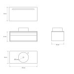 Pack Bordeaux avec lavabo et miroir LED