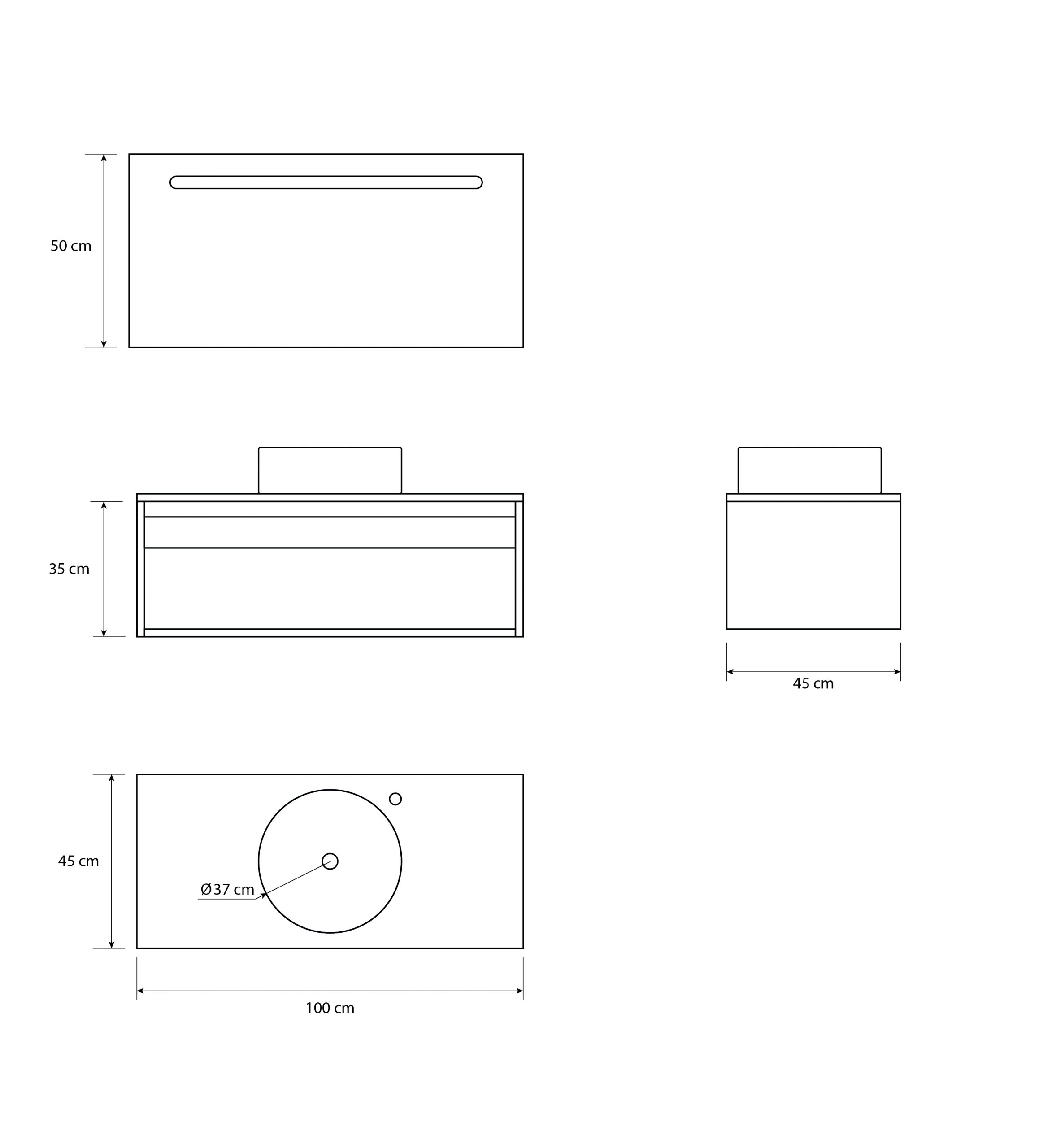 Pack Bordeaux avec lavabo et miroir LED