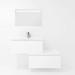 Pack Dijon avec évier en céramique et miroir LED