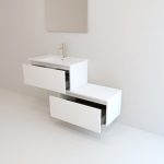 Pack Dijon avec évier en céramique et miroir LED