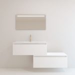 Pack Dijon avec évier en céramique et miroir LED