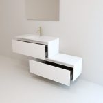 Pack Dijon avec évier en céramique et miroir LED