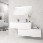 Pack Dijon avec évier en céramique et miroir LED