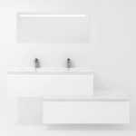 Pack Dijon avec évier en céramique et miroir LED