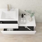 Pack Dijon avec évier en céramique et miroir LED