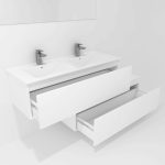 Pack Dijon avec évier en céramique et miroir LED