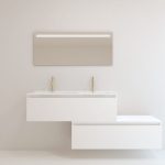 Pack Dijon avec évier en céramique et miroir LED