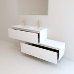 Pack Dijon avec évier en céramique et miroir LED