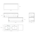 Pack Dijon avec évier en céramique et miroir LED