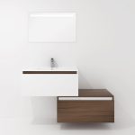 Pack Dijon avec évier en céramique et miroir LED