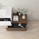 Pack Dijon avec évier en céramique et miroir LED