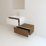 Pack Dijon avec évier en céramique et miroir LED