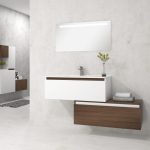 Pack Dijon avec évier en céramique et miroir LED