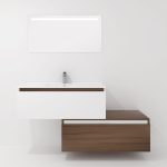 Pack Dijon avec évier en céramique et miroir LED