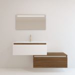 Pack Dijon avec évier en céramique et miroir LED