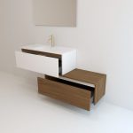 Pack Dijon avec évier en céramique et miroir LED