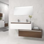 Pack Dijon avec évier en céramique et miroir LED