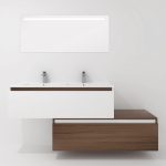 Pack Dijon avec évier en céramique et miroir LED