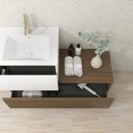 Pack Dijon avec évier en céramique et miroir LED