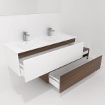 Pack Dijon avec évier en céramique et miroir LED