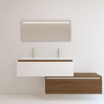 Pack Dijon avec évier en céramique et miroir LED