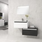 Pack Dijon avec évier en céramique et miroir LED