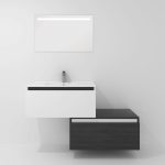 Pack Dijon avec évier en céramique et miroir LED