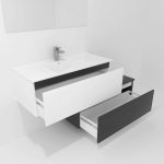 Pack Dijon avec évier en céramique et miroir LED