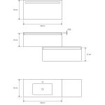 Pack Dijon avec évier en céramique et miroir LED