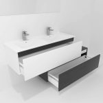 Pack Dijon avec évier en céramique et miroir LED