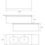 Pack Dijon avec évier en céramique et miroir LED