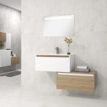 Pack Dijon avec évier en céramique et miroir LED