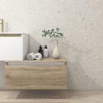 Pack Dijon avec évier en céramique et miroir LED