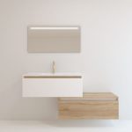 Pack Dijon avec évier en céramique et miroir LED