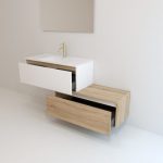 Pack Dijon avec évier en céramique et miroir LED