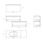 Pack Dijon avec évier en céramique et miroir LED