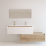 Pack Dijon avec évier en céramique et miroir LED