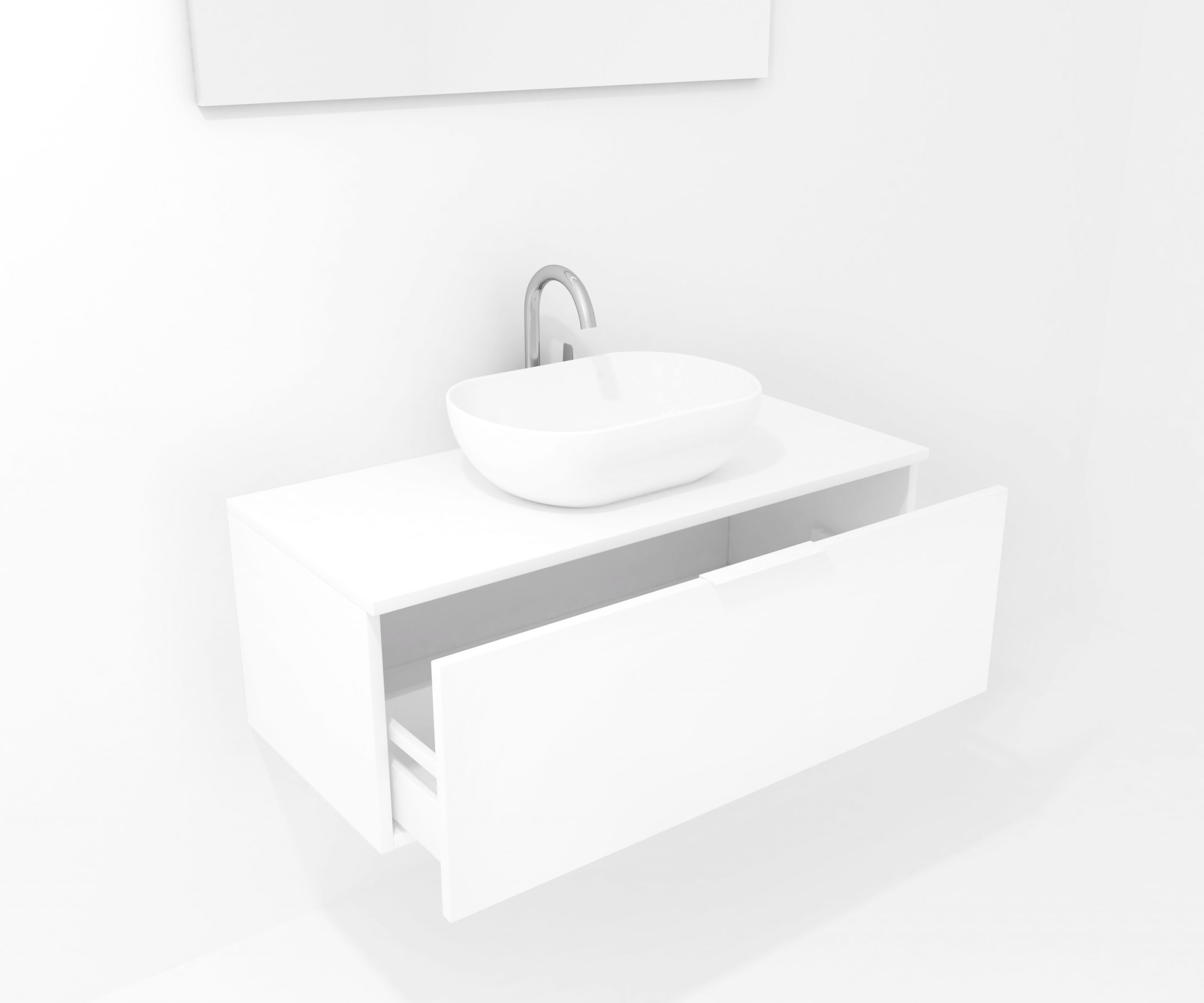 Pack Indre avec lavabo et miroir LED