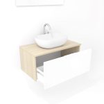 Pack Indre avec lavabo et miroir LED
